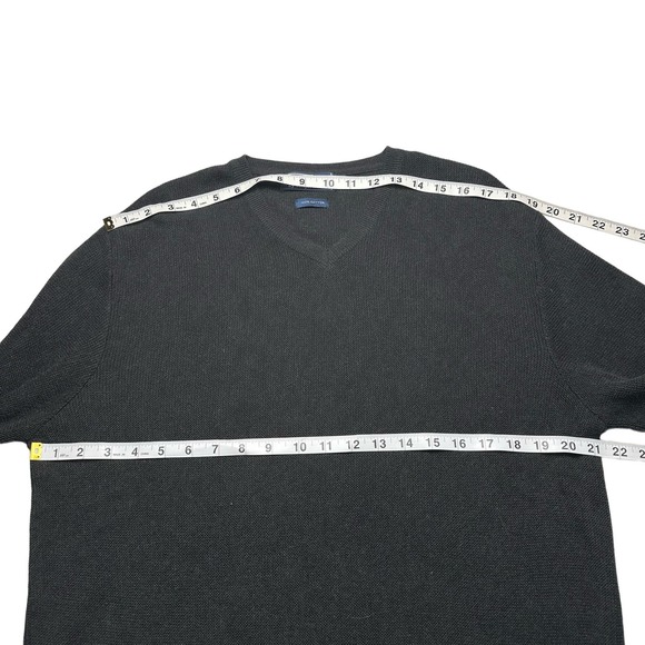 Polo by Ralph Lauren | Men | Dark Brown Relaxed Knit V-Neck Sweater | Large - Picture 3 of 9